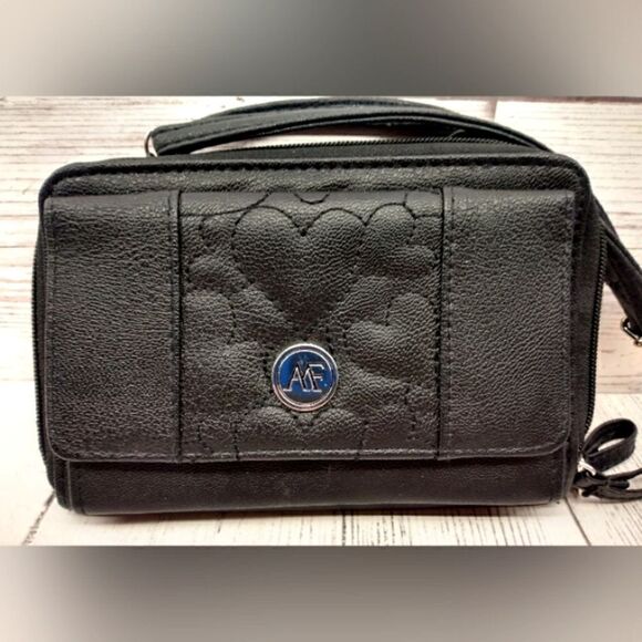 Crossbody Black Travel Bag Purse Multi Compartments New - Picture 3 of 10